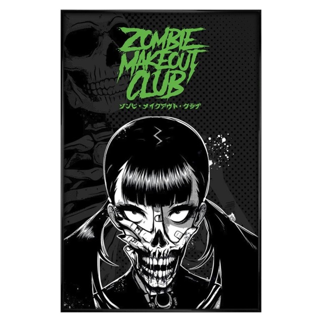 Gloss Black Framed Zombie Makeout Club Death Stare Maxi Poster Multi