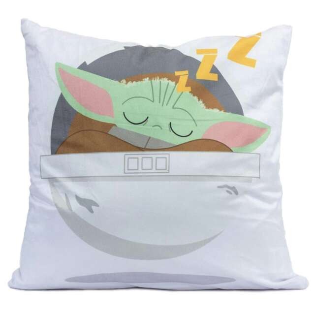 Star Wars The Mandalorian Velvet Feel Grogu Cushion - White - One Size White One Size