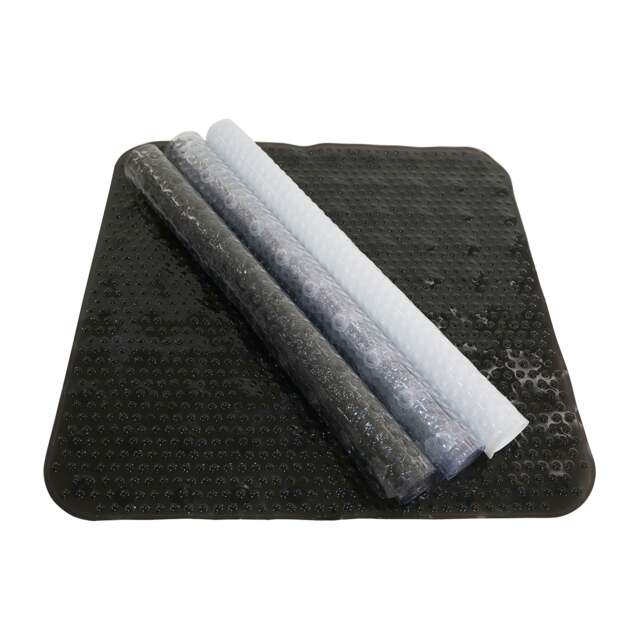 EuroShowers Square Safety Suction Bath Mat - 530mm x 530mm Black