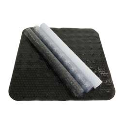 EuroShowers Square Safety Suction Bath Mat - 530mm x 530mm Black