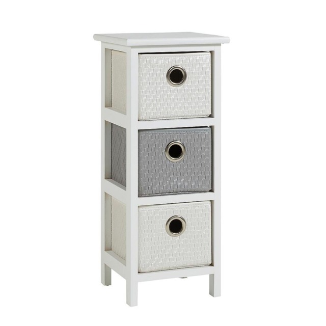 Chest Of Drawers Wooden Hallway Storage Home Organiser Fully Assembled White