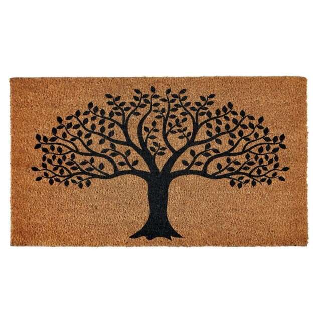 Groundsman Tree Of Life Door Mat Brown Brown/Black 40cm x 70cm 1