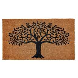 Groundsman Tree Of Life Door Mat Brown Brown/Black 40cm x 70cm 1