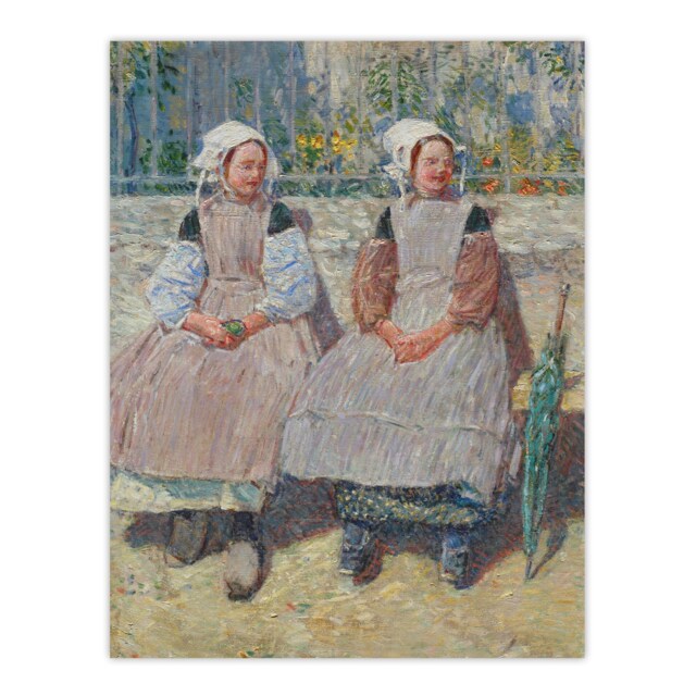 "In the Sunlight Girls Portrait Hassam Wall Art Poster Print 12X16"""