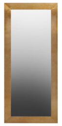 Orsina Minimalist Gold Rectangular Wall Mirror, Brushed Gold Stainless Steel Frame Mirror for Living Room