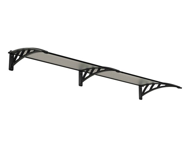 Patio Cover Neo Door Awning Canopy 2360 Twinwall - Polycarbonate - L238 x W76 x H25 cm - Grey Grey