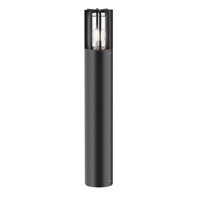 Barrel Outdoor Bollard Graphite IP54 1xE27