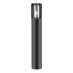 Barrel Outdoor Bollard Graphite IP54 1xE27