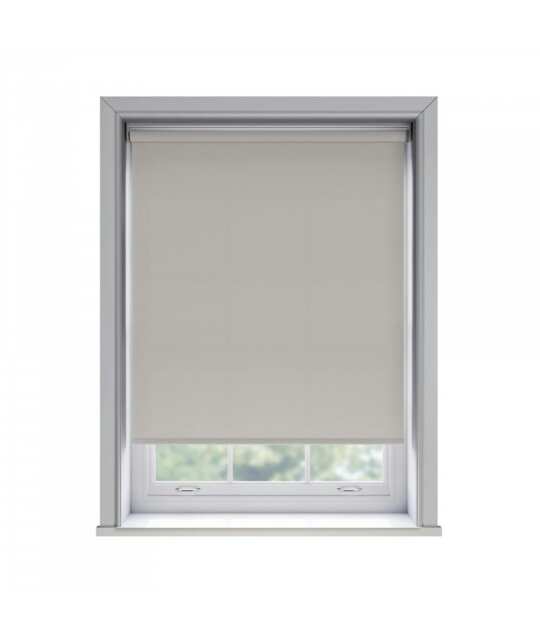50cm No Drill Mink Thermal Blackout Roller Blind (170cm Drop) Brown