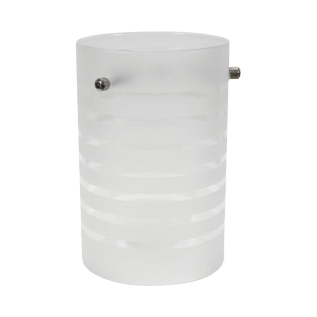 ValueLights Elsie Frosted Glass Striped Ceiling Shade and Bulb