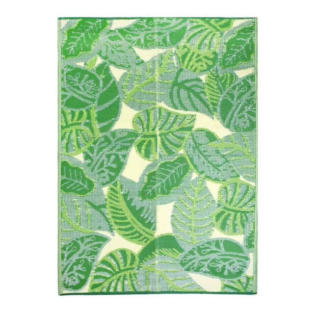 Green Tropical Indoor / Outdoor Summer Waterproof Rug