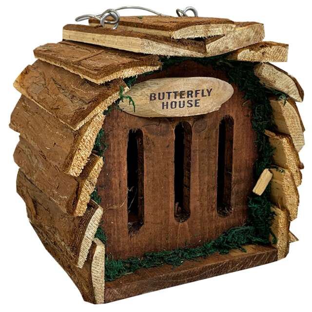 Wooden Hanging Butterfly House Garden Bug House