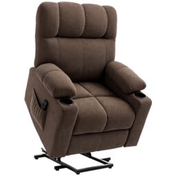 HOMCOM Heavy Duty Riser and Recliner Chair Lift Chair for the Elderly, Brown