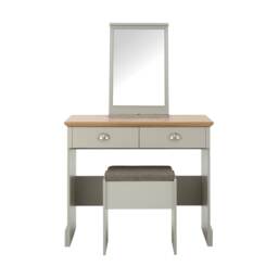 Kendal Dressing Table with Stool Grey Grey