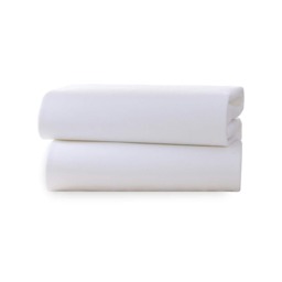 Clair de Lune 2 Pack Pram/Crib Sheets - White