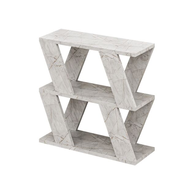 Decortie Lazena 3-Tier Side Table 60x21x55cm Gold Marble Effect