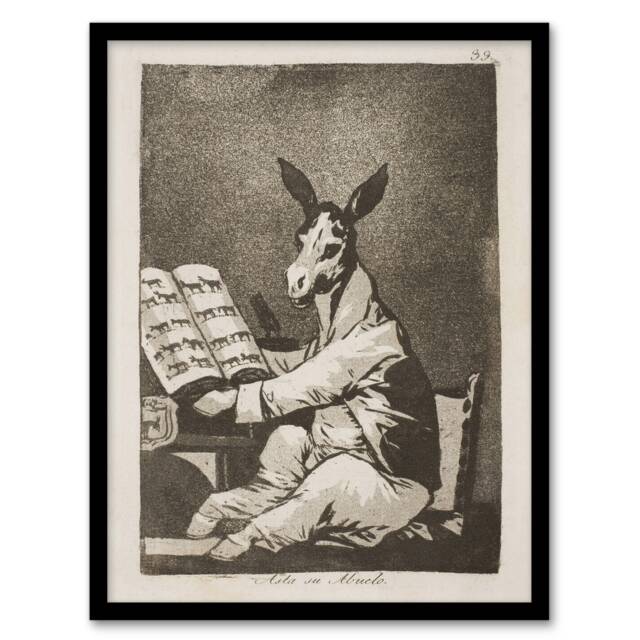 "And so was his grandfather Francisco Goya Framed Wall Art Print 12X16"""