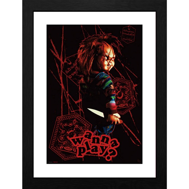 Chucky Wanna Play 30 x 40cm Framed Collector Print