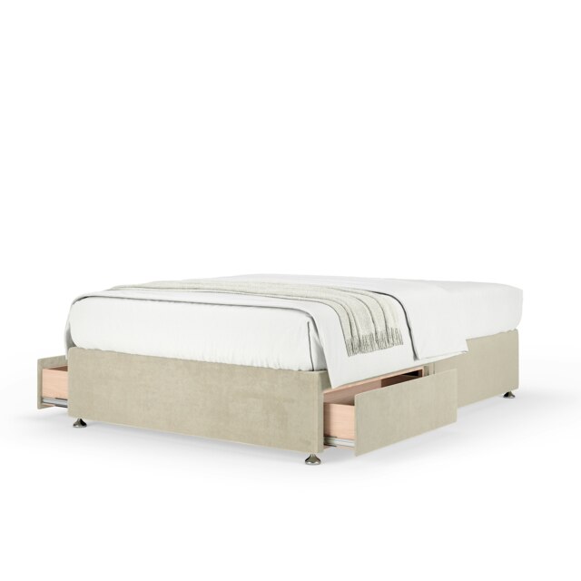 Ortho Classic Orthopaedic Cream Naples Velvet 2 Drawer Divan Set Small Single