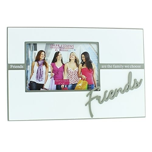 "Juliana White 27cm Wooden Double Layer Frame 6"" x 4"" - Friends"