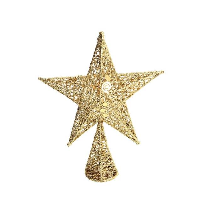 Living and Home Wrought Iron Christmas Tree Topper Star Ornament - 20*30cm