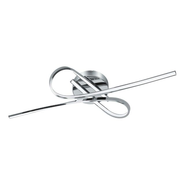 Aurora 2 Light Silver LED Flush Ceiling Light