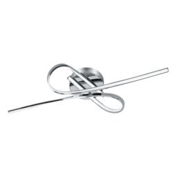 Aurora 2 Light Silver LED Flush Ceiling Light