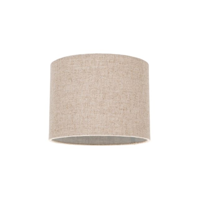 "Contemporary and Stylish Natural Linen 8"" Lamp Shade in Oatmeal - 20cm Diameter Cream Oatmeal 1"