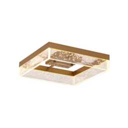 Modern Square Gold LED Ceiling Light Warm White 30cm