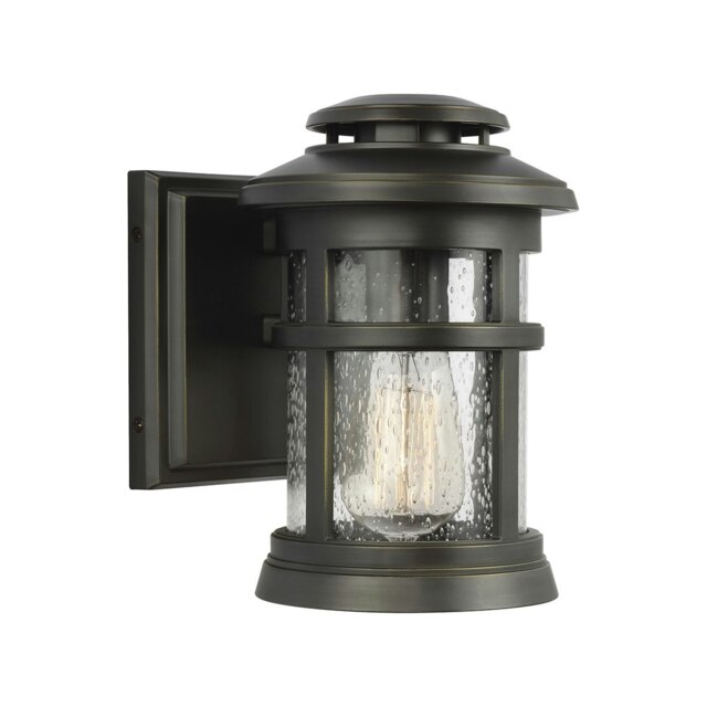 Newport Outdoor 1 Light Wall Lantern, Antique Bronze, IP44, E27