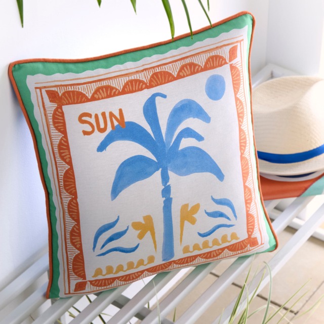 Fusion Soleil Palm Outdoor Filled Cushion Multi