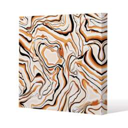 Warm toned liquid marble (Canvas Print) / 77 x 77 x 4cm Multi