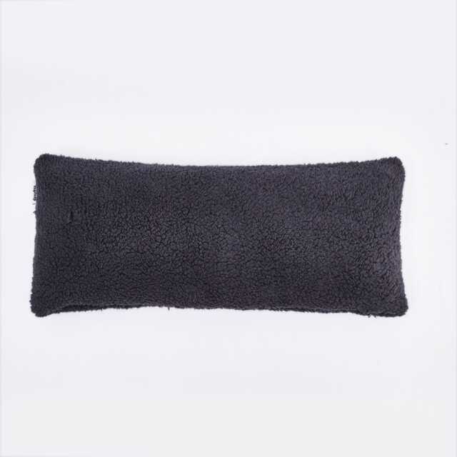 Groundlevel Teddy Fleece Heated Body Pillow Relaxation Luxurious Fabric USB Grey