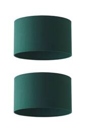 ValueLights Reni Pair Forest Green Fabric Small Ceiling Shades