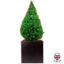 Square Box Black Light Concrete Garden Planter H40 L40 W40 cm, 65 ltrs Cap.