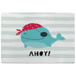 Ahoy! Whale (Rug) Blue L