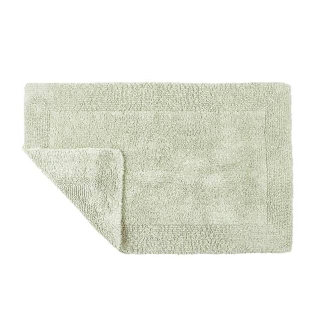 Heavyweight Reversible Bath Mat Rug 53 x 85cm - Sage Green
