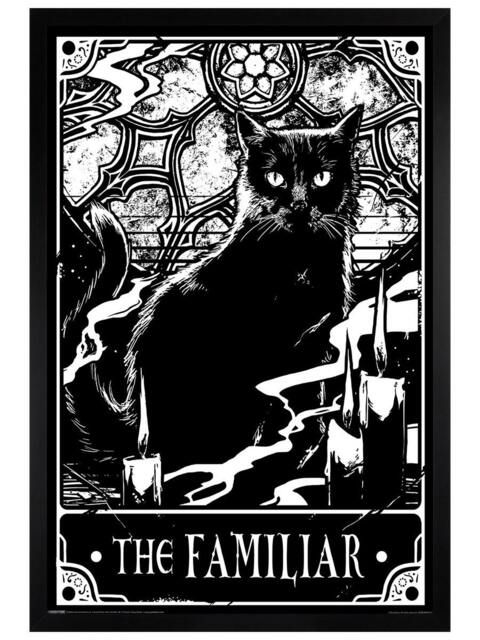 Black Wooden Framed Deadly Tarot The Familiar Maxi Poster Multi