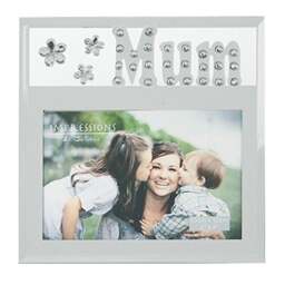"Mum Mirrored Glass Studed Sentimental 4"" x 6"" (15x10cm) Landscape Photo Frame"