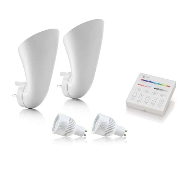 Auraglow Plugin Uplighter Smart Light Bundle White
