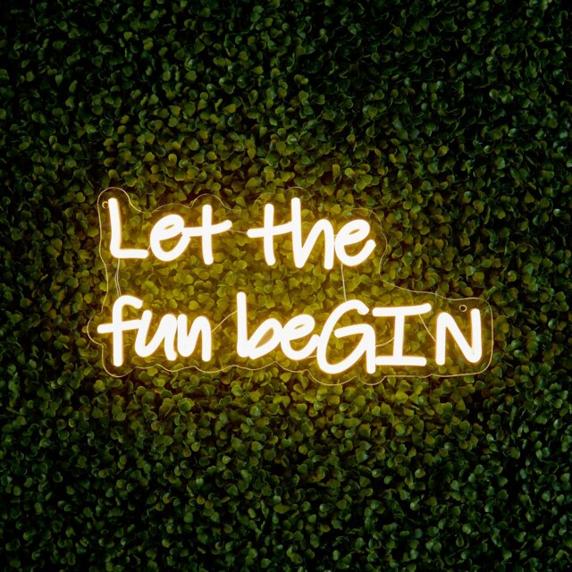 The Outdoor Living Company LED Neon Wall Sign Quote - Let The Fun BeGin