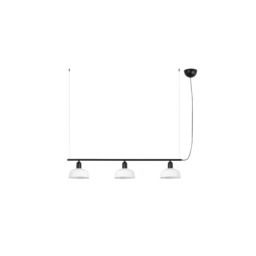 Tatawin Small Bar Pendant Ceiling Light Black, Gloss White 3x E27