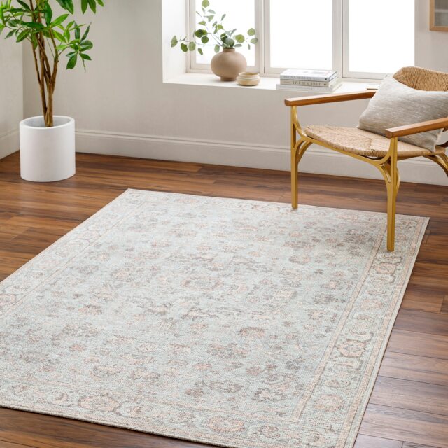 LIVABLISS Our Pnw Home Olympic-Vintage Traditional Boho Rug 200 x 275 cm Grey Brown Beige