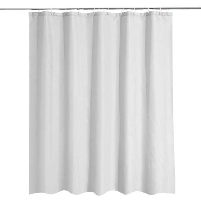Polyester Fabric Waterproof Shower Curtain with 12 Hooks - 180x200cm