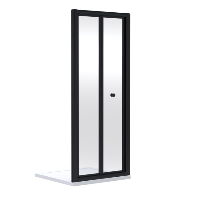 Balterley Ruwa Toughened Safety Glass Bi-Fold Shower Door - Balterley Black Matt Black 1