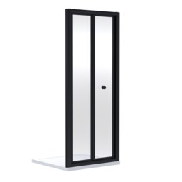 Balterley Ruwa Toughened Safety Glass Bi-Fold Shower Door - Balterley Black Matt Black 1