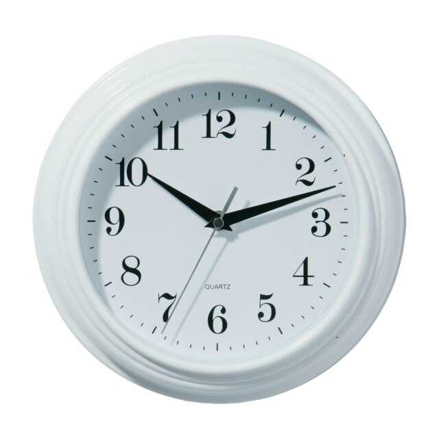 Interiors by Premier Vintage White Wall Clock, Elegant Distressed Design With Bold Black Numerals And Classic Face, Reliable