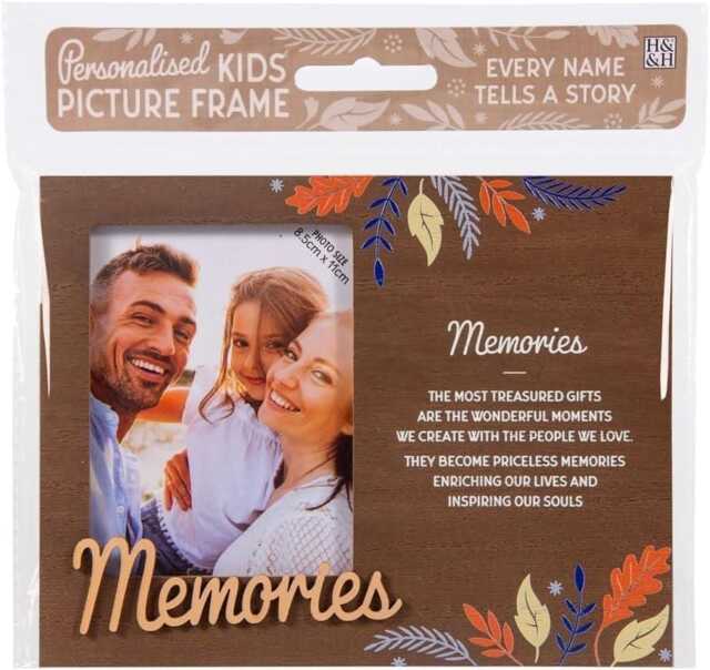 History & Heraldry Pre-Personalised Kids Wooden Picture Frame - Memories