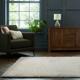 Home Republic Montana Fluffy Rug - 80 x 150 White