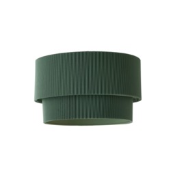 ValueLights Mason Ruched Crinkle Green 2 Tier Ceiling Shade